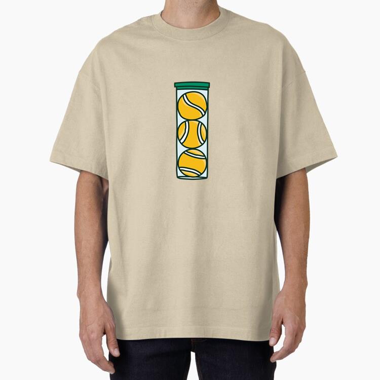 Tennis Ball Canister Doodle Cotton T-Shirt 