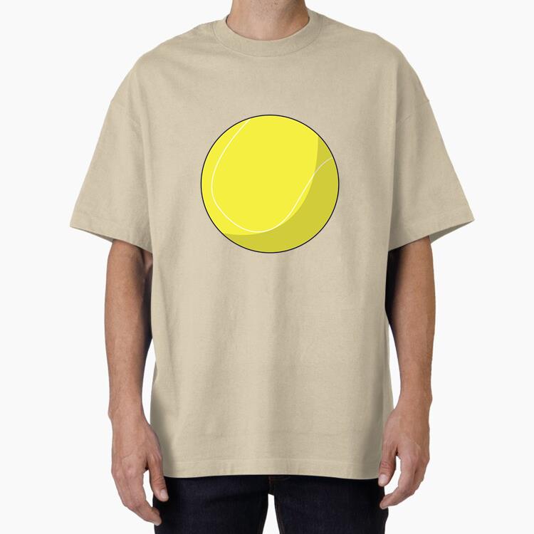 Tennis Ball Illustration Cotton T-Shirt 
