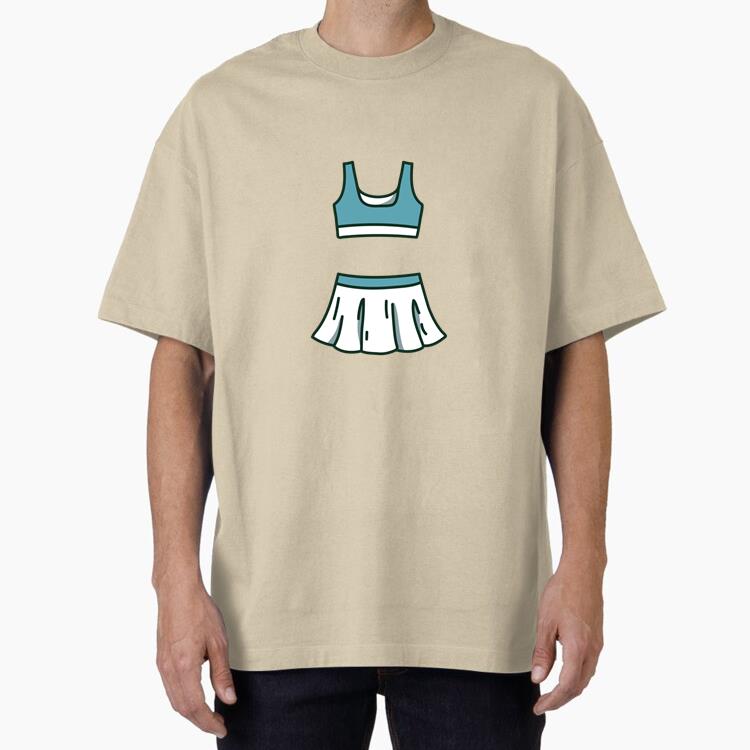 Tennis Female Uniform Doodle Cotton T-Shirt 
