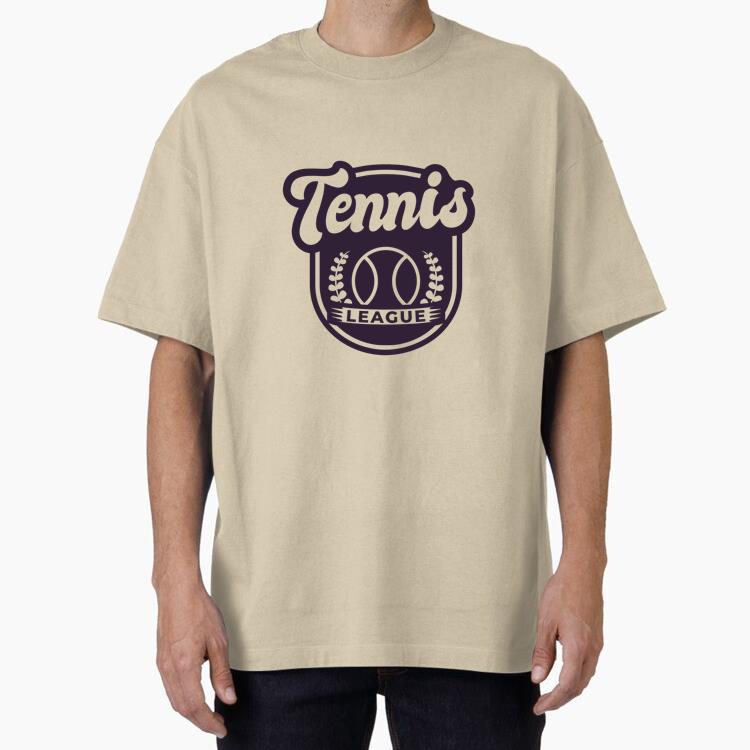 Tennis League Ball Branch Badge Sticker Cotton T-Shirt 