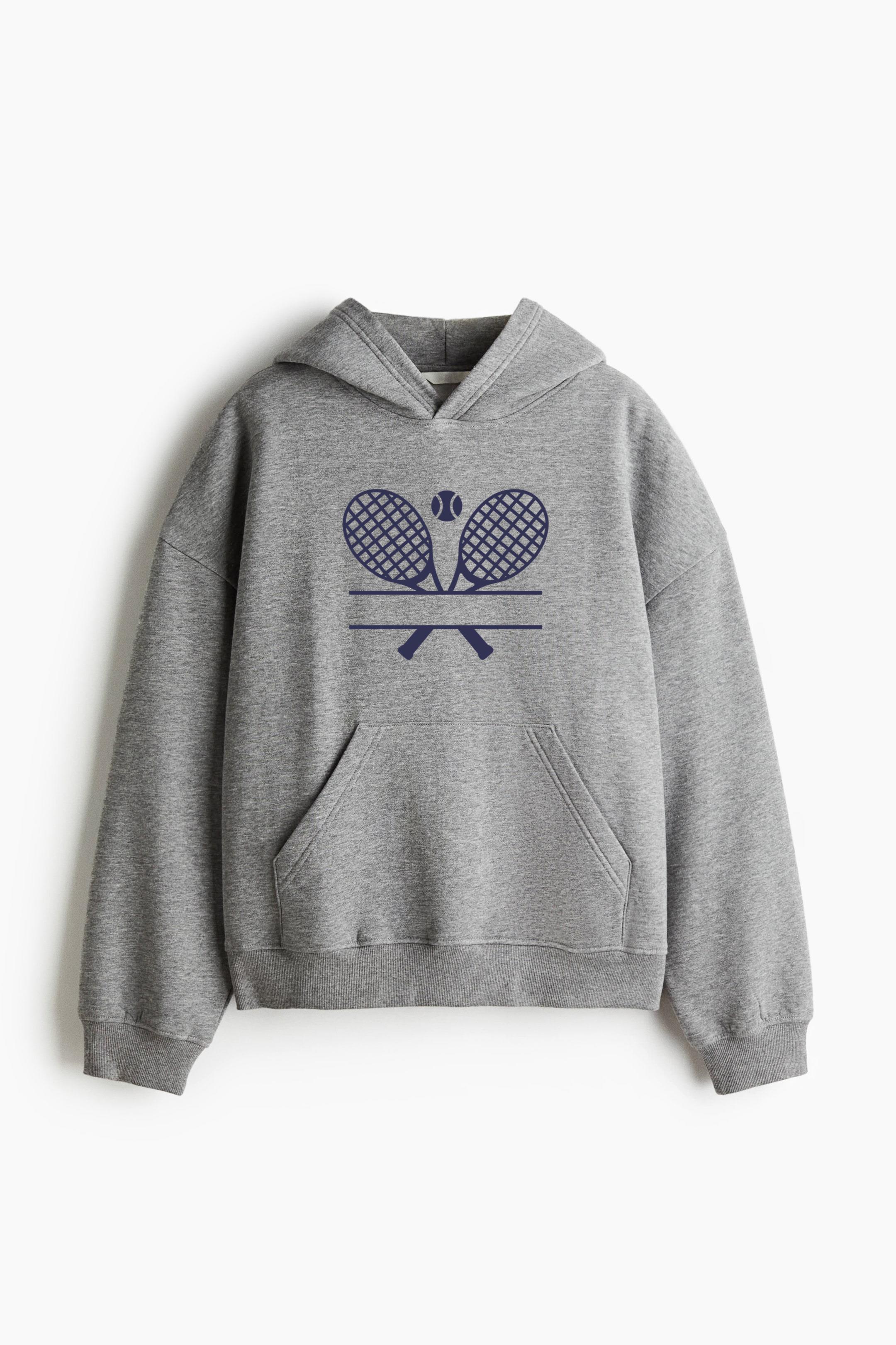 Tennis Racket And Ball Cut Out Classic Unisex Hoodie