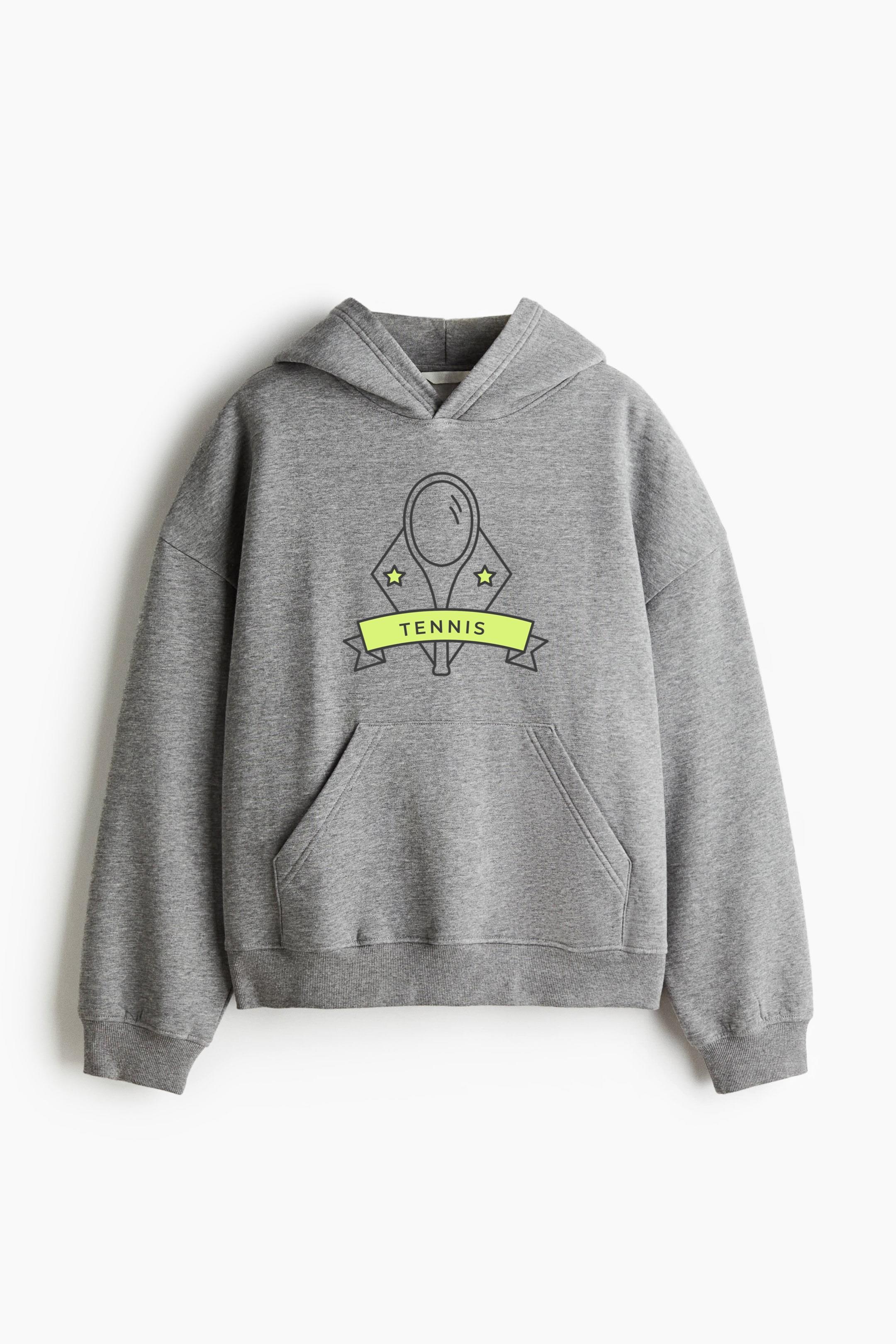 Tennis Racket Star Colored Badge Sticker Classic Unisex Hoodie