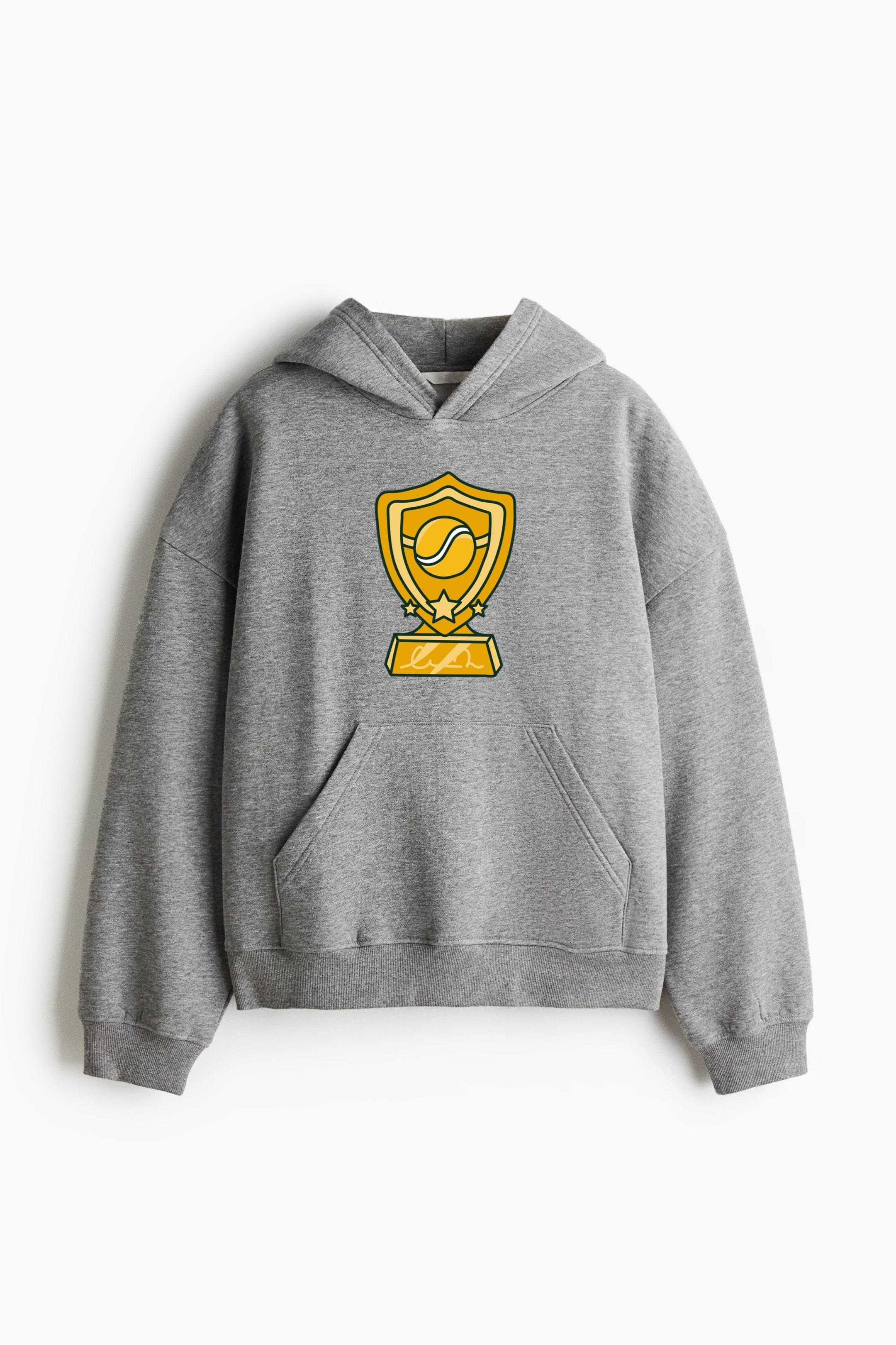 Tennis Trophy Doodle Classic Unisex Hoodie