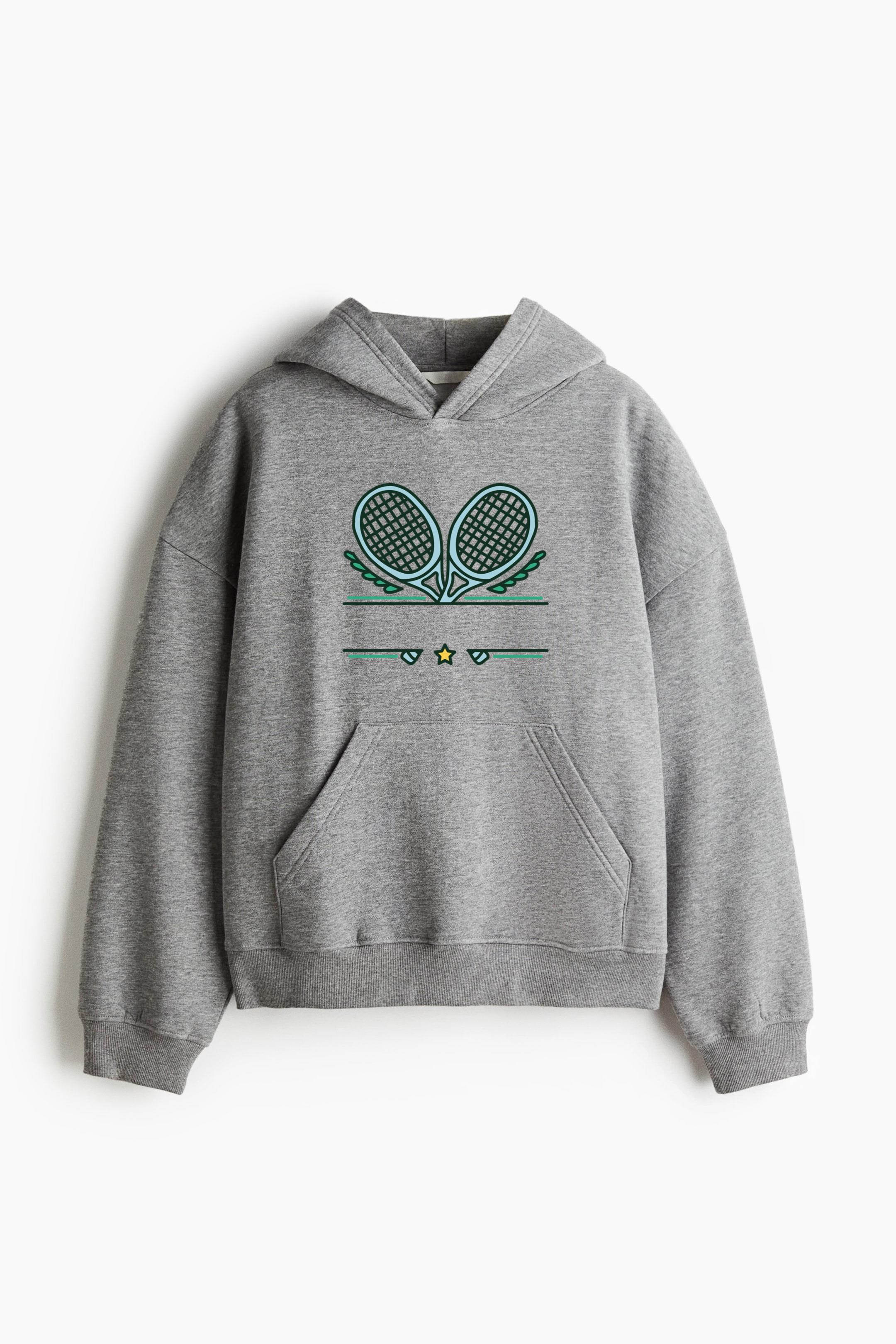 Two Tennis Rackets Label Classic Unisex Hoodie