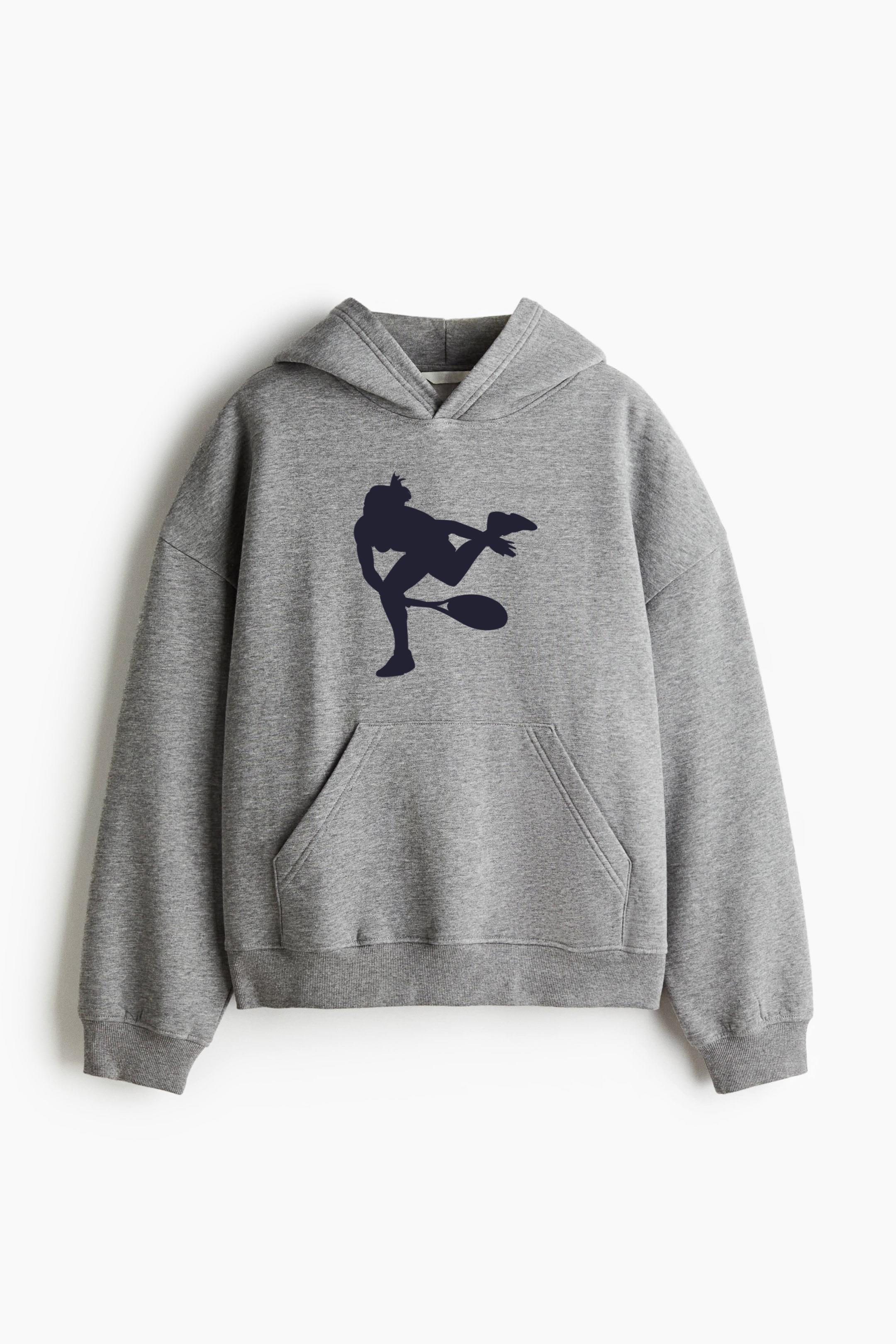 Woman Playing Tennis Silhouette  Classic Unisex Hoodie