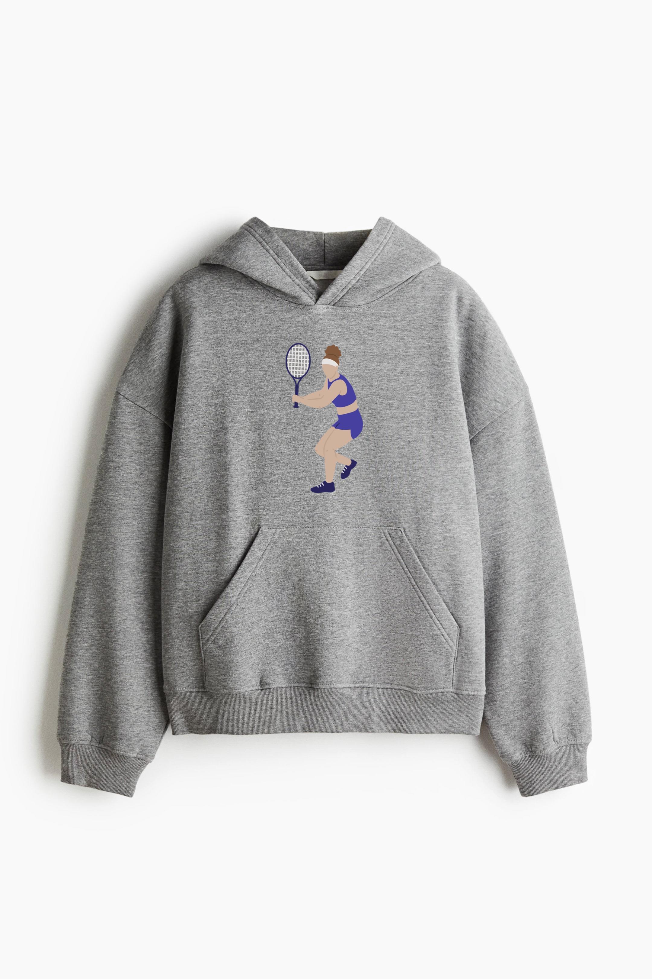 Woman With A Tennis Racket In Her Hands Classic Unisex Hoodie